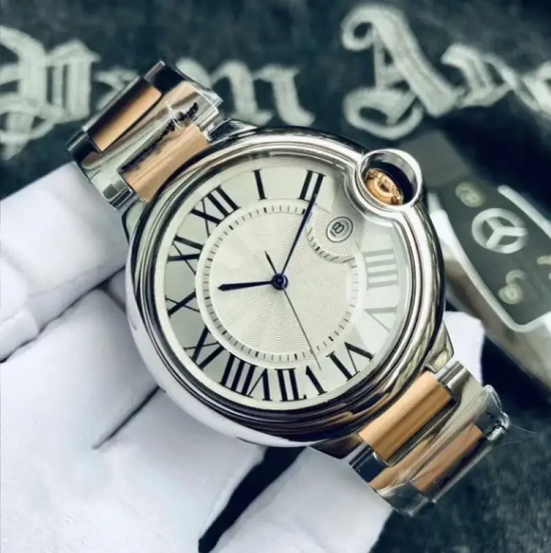 

High Quality Mens Women Designer Watch Automatic Mechanical Watches Round Dial Stainless Steel Wristwatch 33MM 36MM 42MM