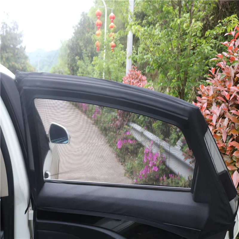 

4pcs Mesh SUV Car Window Shade Breathable Cover Car Window Shade Protection Mosquito Net Curtain Fits Most Car Cover Full Window