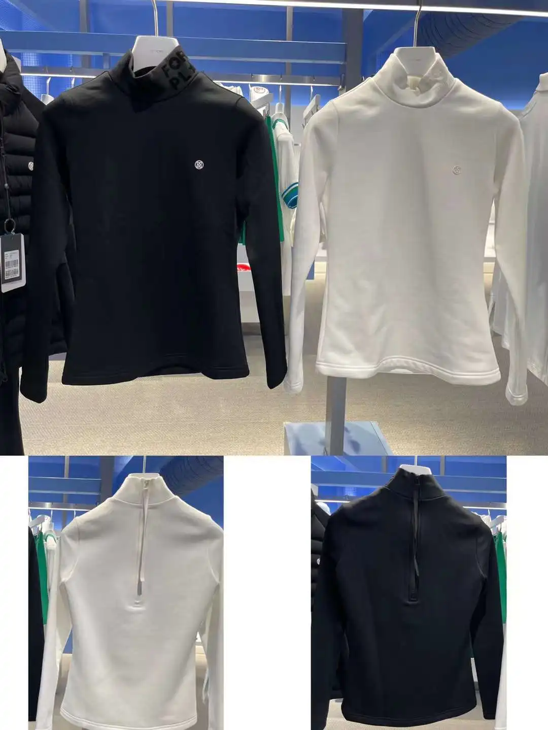 

Golf Lady's New Bottoming Long Sleeve In All Seasons, Sports Function Quick Drying Fabric, High Collar, Long Zipper At Back