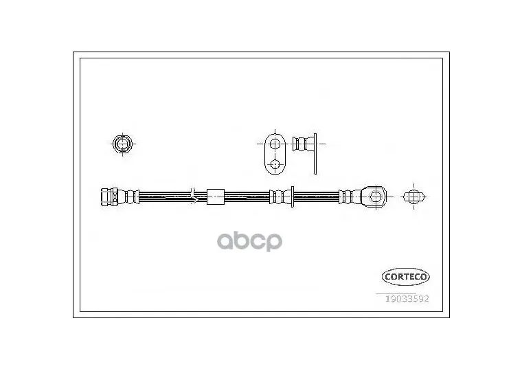 Тормозной Шланг Передний [517mm] Mitsubishi Grandis 04- Corteco арт. 19033592