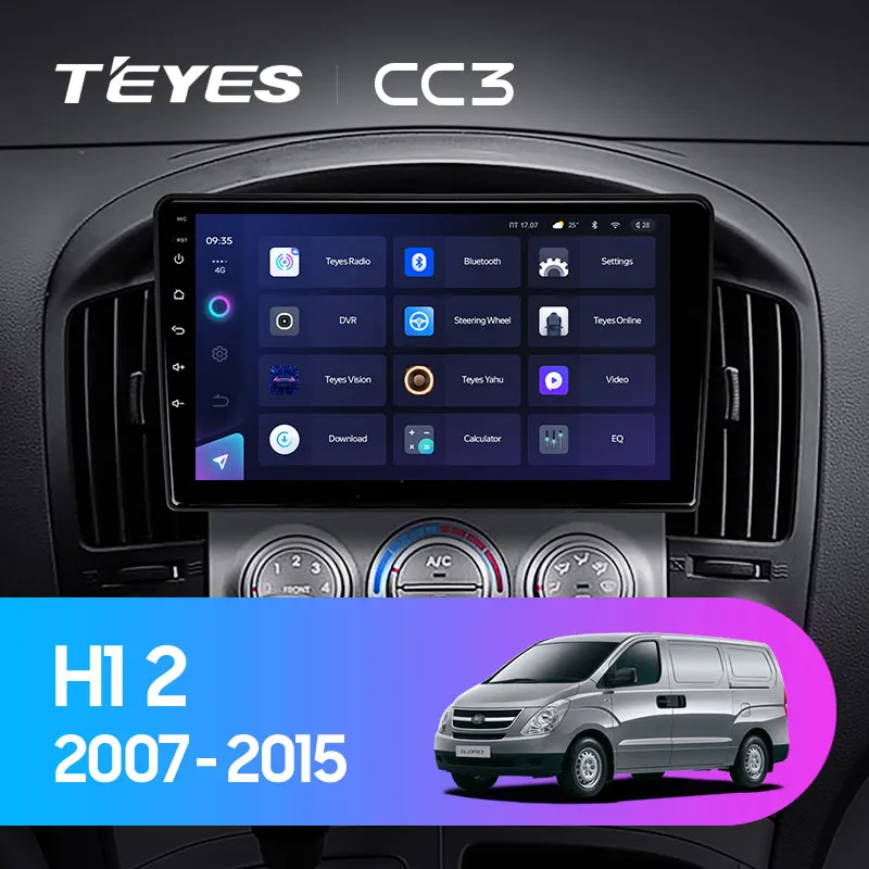 TEYES CC3 Штатная магнитола For Хендай Н1 2 TQ Hyundai H1 II 2007 - 2015 до 8-ЯДЕР 6 + 128ГБ 27EQ DSP