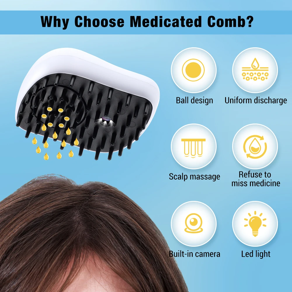 

Scalp Applicator Comb For Medicine Hair Scalp Treatment Essential Oil Liquid Guiding Comb Hair Scalp Care Promote Hair Growth