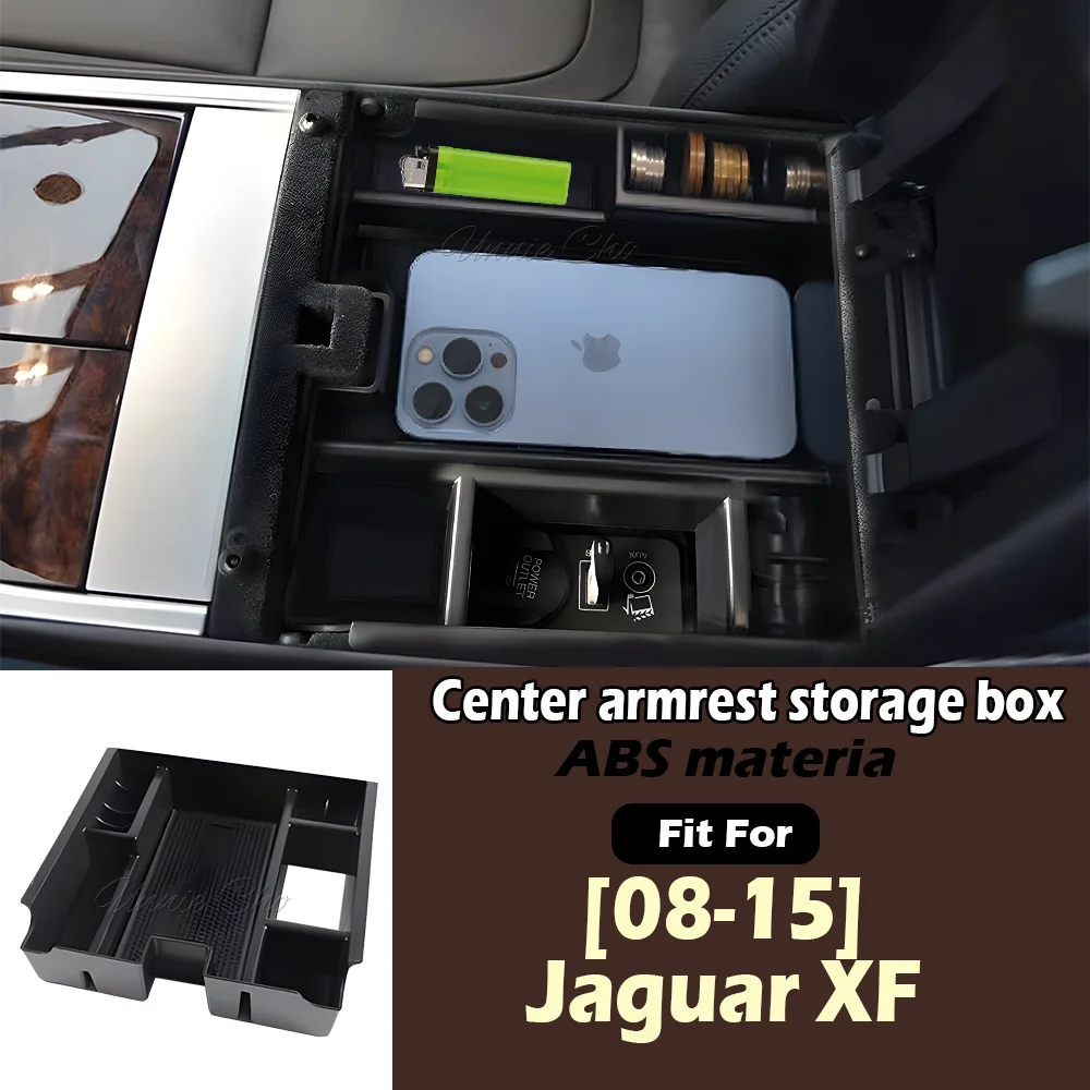

Ящик для хранения Jaguar XF, подлокотник, органайзер, лоток, центральная консоль, отделение для уборки для Jaguar X250, запасные части для интерьера