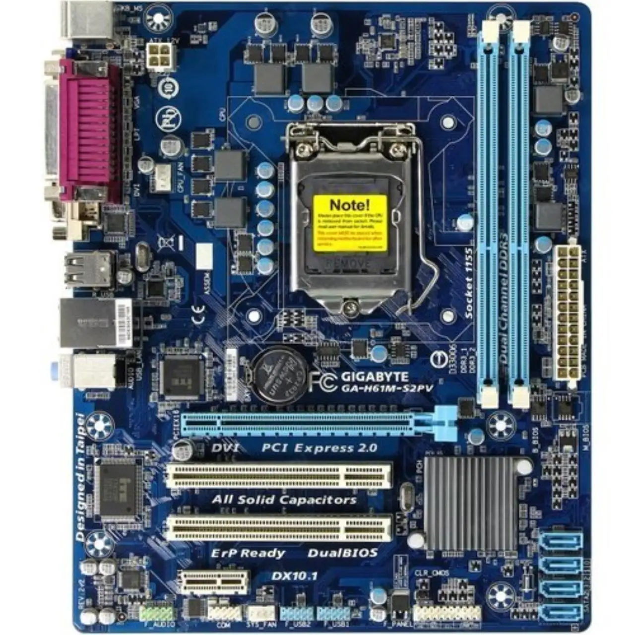 Материнская плата GIGABYTE GA-H61M-S2PV rev2