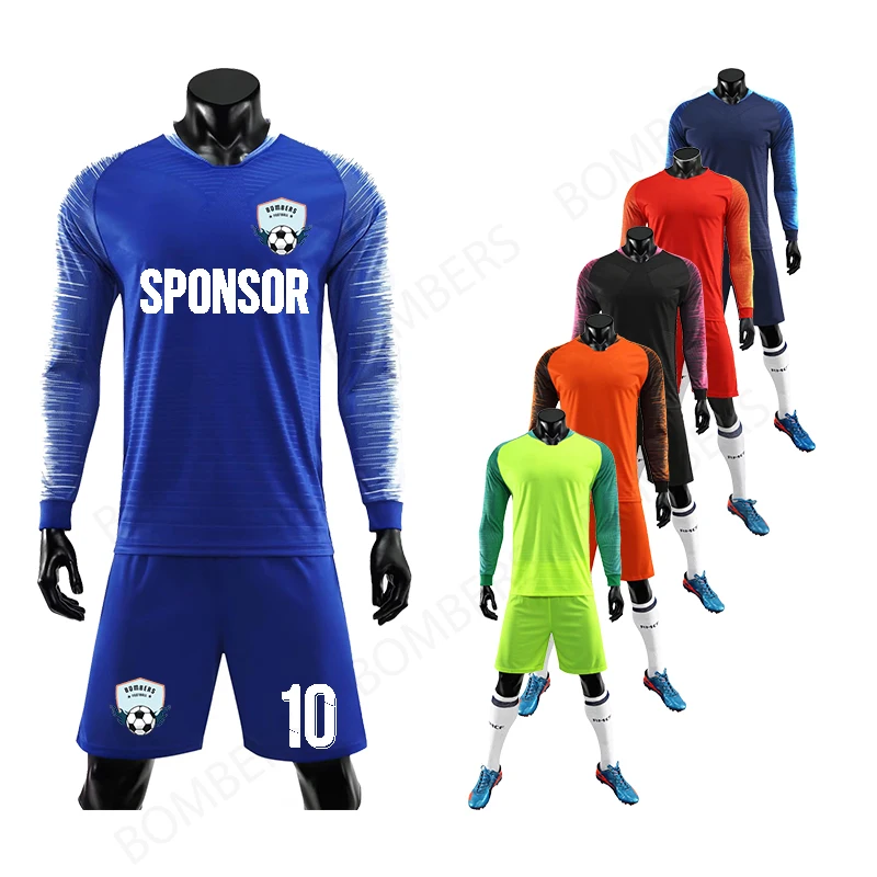 

Men's Adult Children Goalkeeper Uniform Protective Sponge long Sleeve Training Profession Goalkeeper Jersey Soccer uniforms