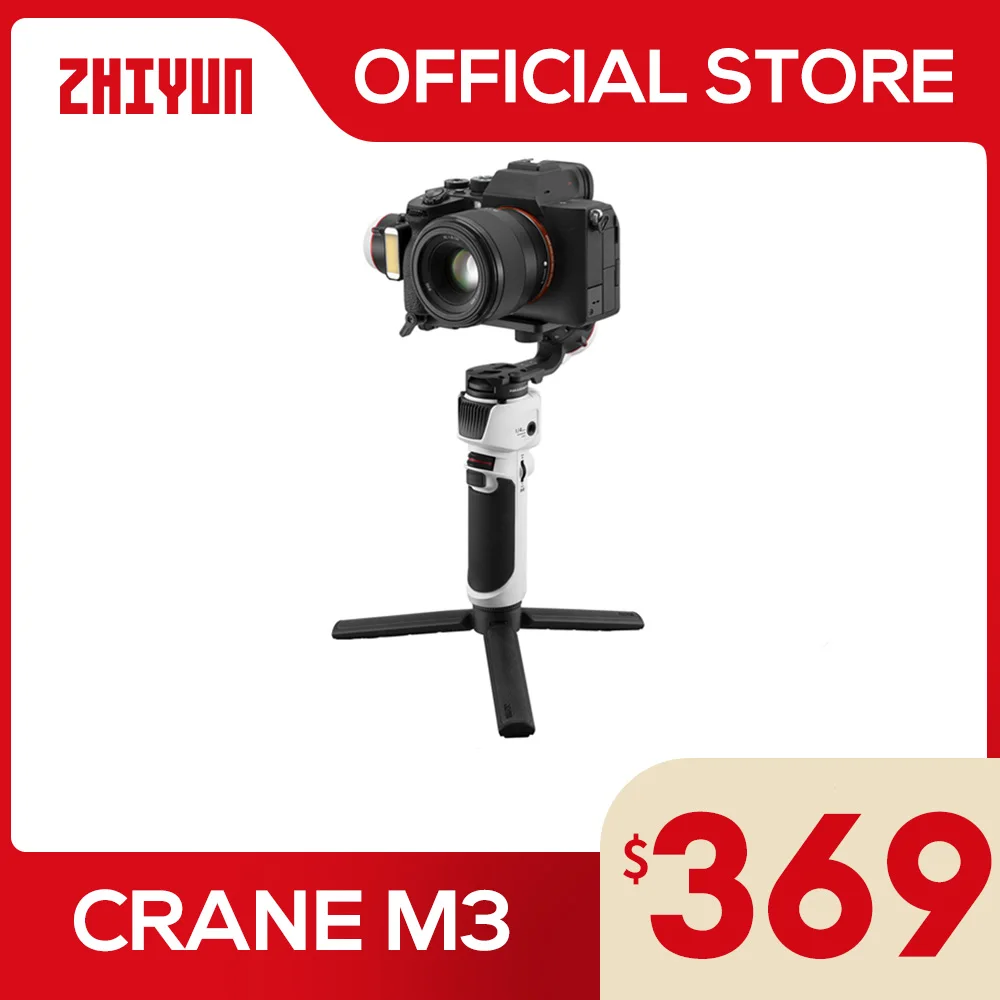 ZHIYUN Official Crane M3 Gimbal for Mirrorless Cameras Smartphone Action Cam Handheld Stabilizer for Camera iPhone 14 Pro Max