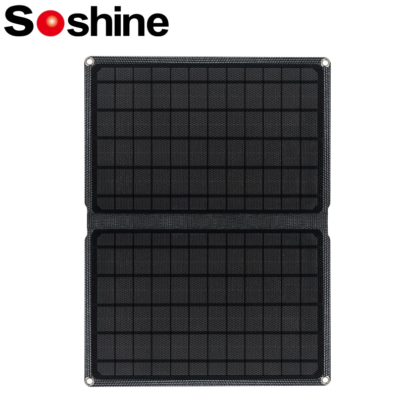 

Soshine USB Solar Panel Portable Solar Panel 15W with USB Port Waterproof Foldable Solar Charger for Outdoor Camping iPad Camera