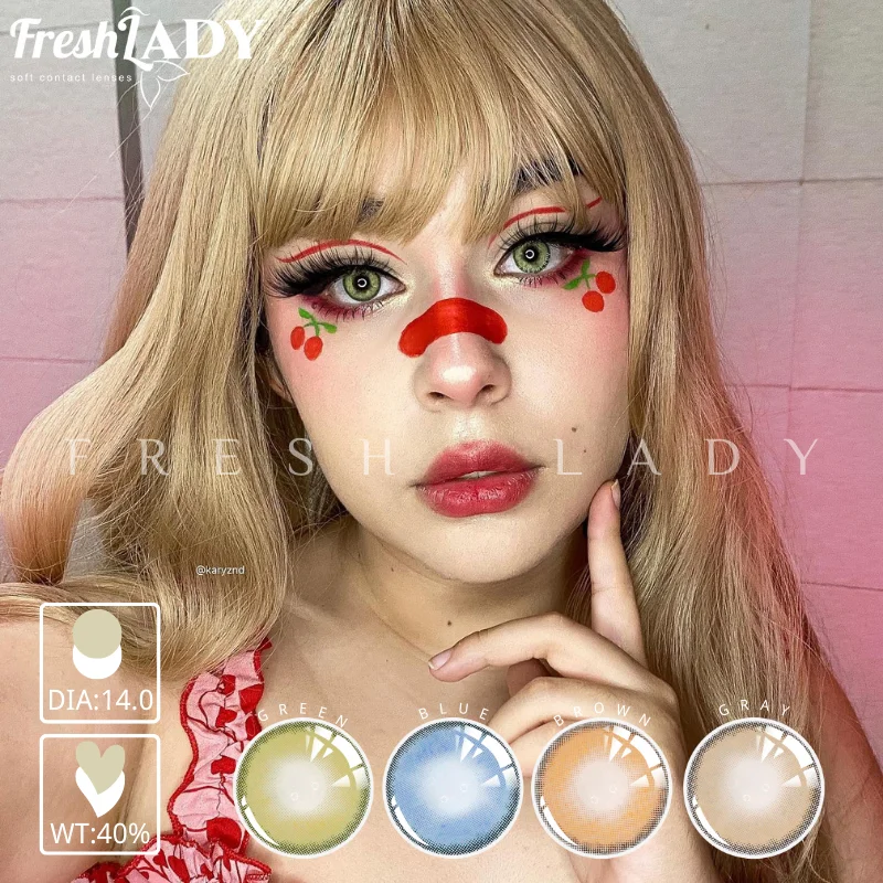 

UYAAI 1Pair Graduated Colored Contact Lens Yearly Use Color Contact Lenses Natural Contact Lenses Fashion Free Shipping Lens