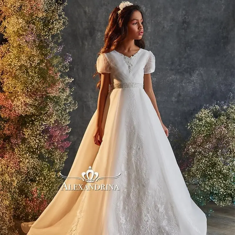 Элегантные кружевные платья с цветочным рисунком для девочек в стиле бохо