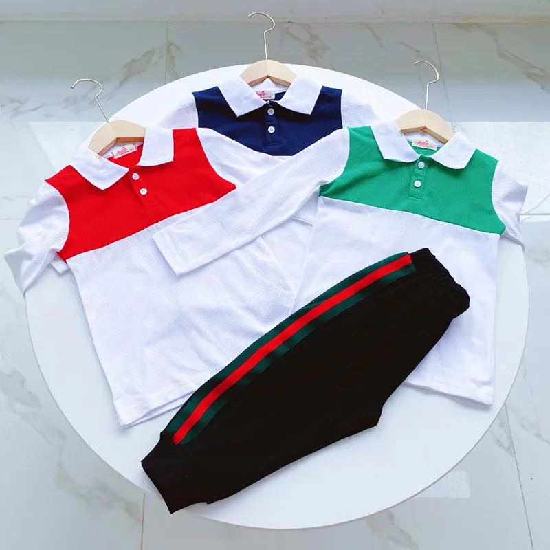 

Kids long sleeve Polo set breathable soft special sale