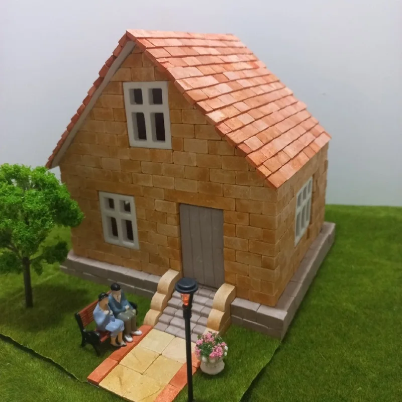 Домик из кирпичиков. Постройки из кирпича. Из кирпичиков возводят дом. Кирпичики для детей. 604 /12.