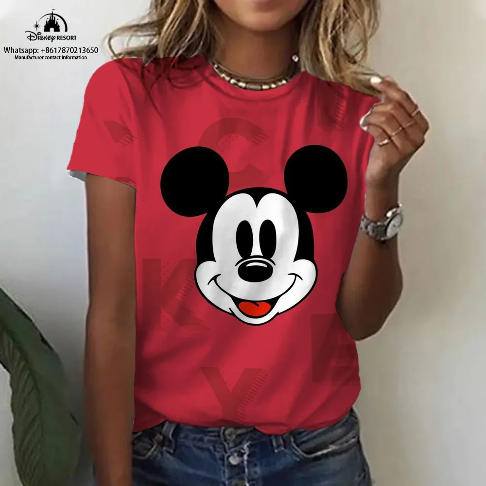 

Disney T-Shirt Girls T-Shirt Summer Harajuku Boys Girls Tops Cartoon Fun Crew T-Shirt Girls Casual Streetwear