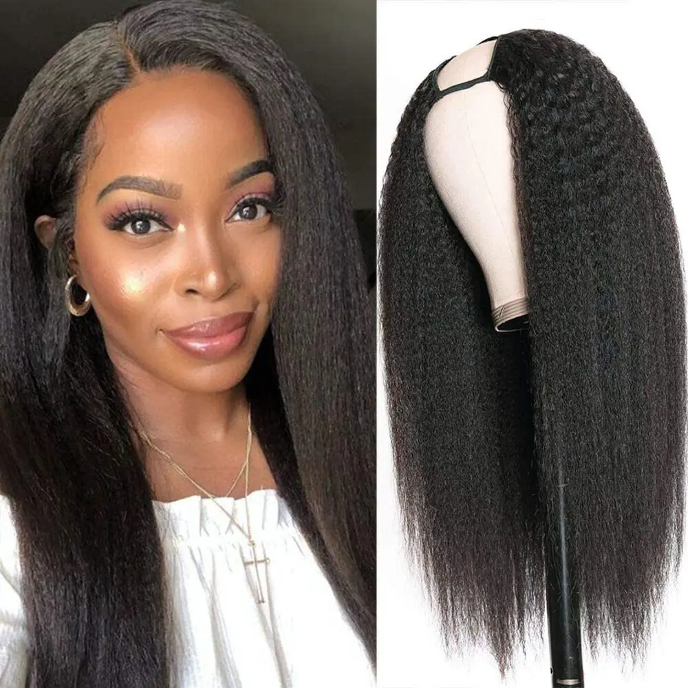 

U Part Wig Human Hair No Leave Out V Part Wig Kinky Straight Wig Human Hair Wigs For Women No Glue Natural Curly Human Hair Wig