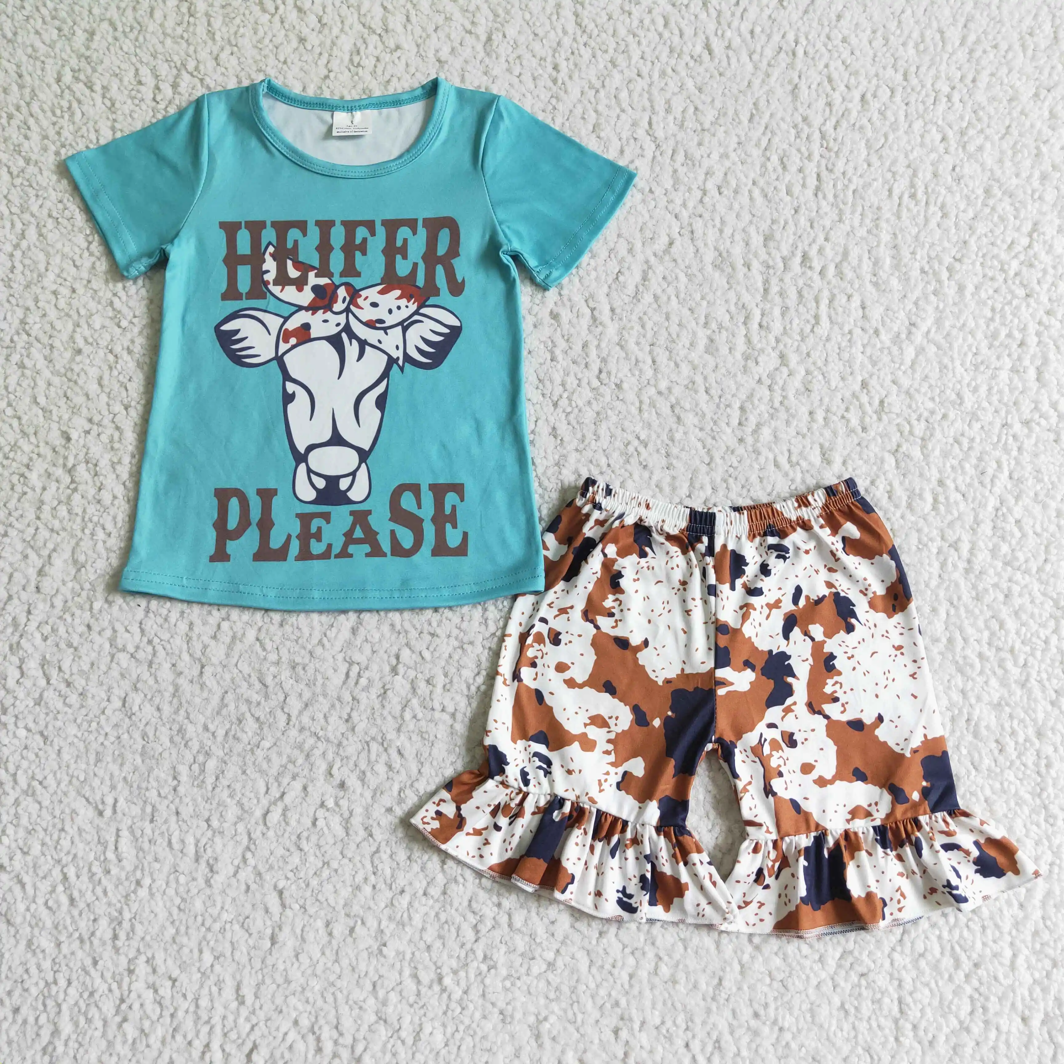 

new arrival custom two piece little toddler girl clothing set baby clothing girl summer set short sleeve top and shorts outfit
