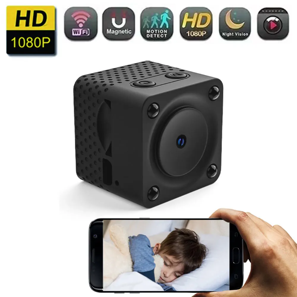 F9 WiFi Mini Camera 1080p HD Night Version Motion Detection Smart Micro Camcorder APP Wireless Remote Video Surveillance IP Cam |