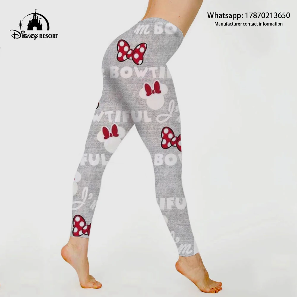 

Yoga Pants High Waist Gym Leggings Disney 3D Sports Women Fitness Seamless Leggings Tummy Control Running Training Wear