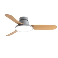 Low Floor Ceiling Fan With Led Light  42 inch Remote Control Dining Living Room Bedroom Nordic Simple Home Modern DC Fan Light