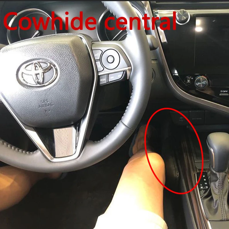 

Для Toyota Camry XV70 Altis 2018 ~ 2024 2019 автомобильная подушка из искусственной кожи с центральным управлением, подушка для коленей, подушка для локтя, подушка для поддержки бедра