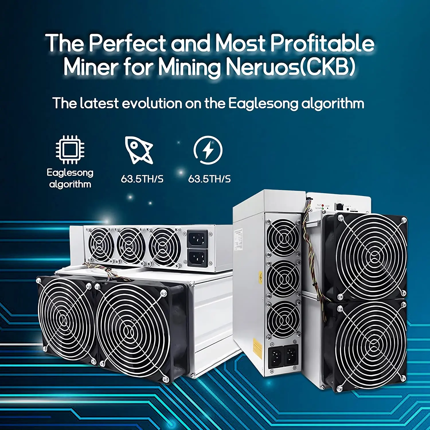 Купи 2 ПОЛУЧИ 1 бесплатно Antminer K7 63.5THS CKB Miner 3080 Вт Eaglesong CKB Майнер машина со встроенным блоком питания-новый (art.: 3920c055bbf2e) - 3920c055bbf2e
