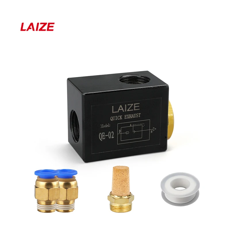 

Быстросъемный выпускной клапан LAIZE QE, быстросъемный воздушный клапан из алюминиевого сплава, резьба 1/4, 3/8, яркость резьбы 1/2