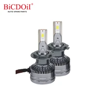 bicdoii h7 led light bulbs car canbus lamp headlight 6000k 360 degree auto headlamp 4500ml 30w 12v 2pcsset fog turbo lighting