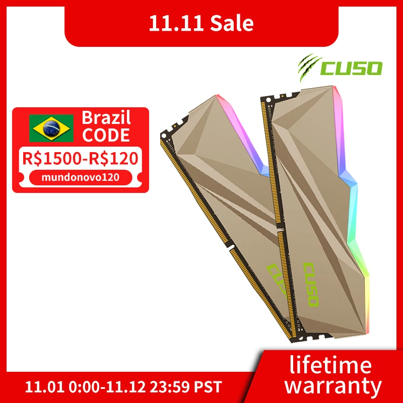 CUSO DDR4 RAM 8GBx2 3200MHz 3600MHz pamięci Ram Sabertooth serii pamięci RGB DIMM pulpit pamięci do gier 1 CUSO DDR4 RAM 8GBx2 3200MHz 3600MHz pamięci Ram Sabertooth serii pamięci RGB DIMM pulpit pamięci do gier 1