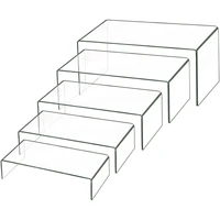 acrylic display riser clear cupcake stand jewelry display riser rack showcase fixtures for collectible display figure display