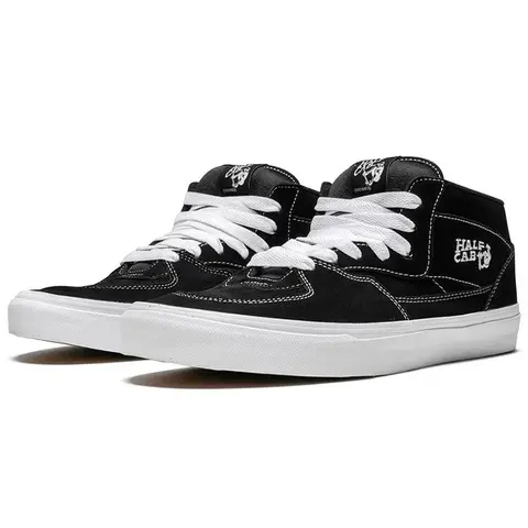Черные кроссовки унисекс Vans Half Cab True-White VN000DZ3BLK