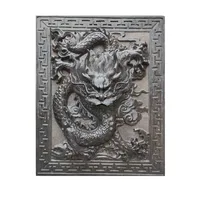 Stone Carving Dragon Spitting Water Relief Water Feature Wall Fish Pond Outlet Wall Hanging Natural Marble Bluestone Water Spray