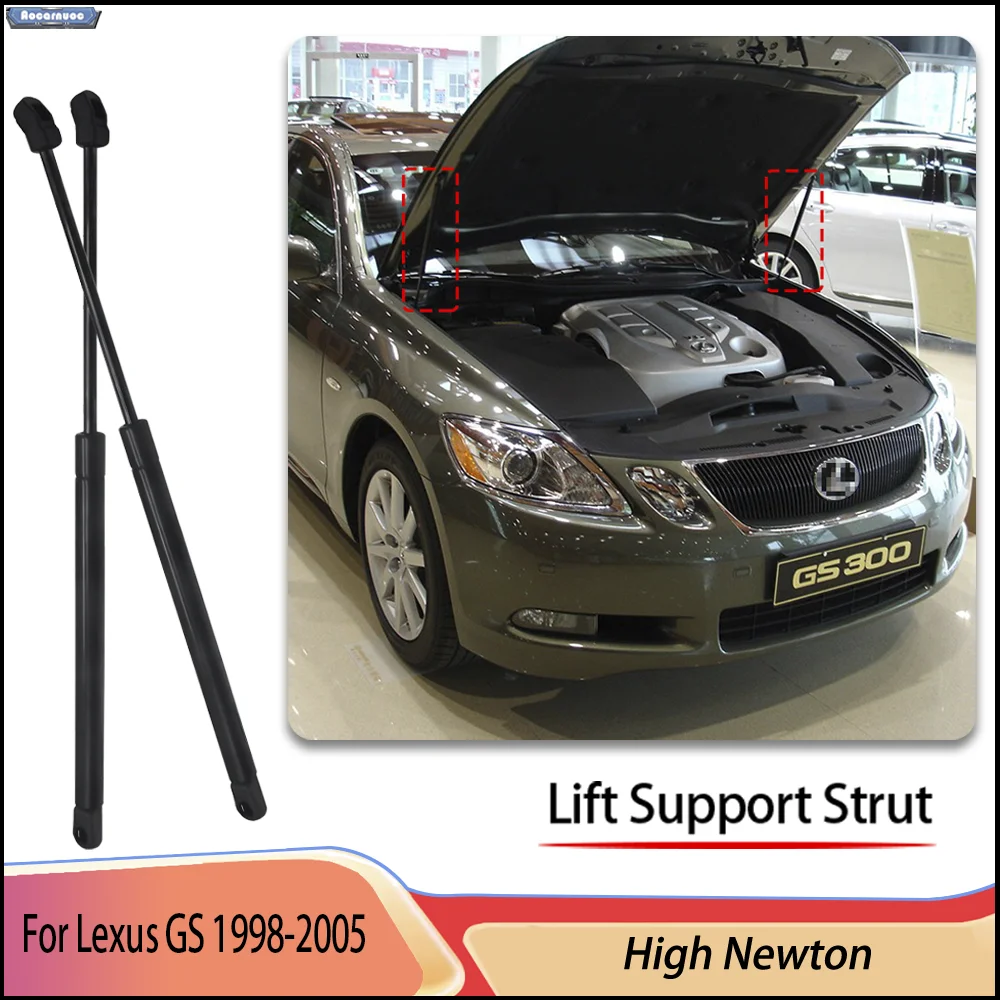 Фото Для Lexus GS300 GS400 GS430 1998-2005: 2 шт. амортизаторов/упоров для подъема переднего капота №1