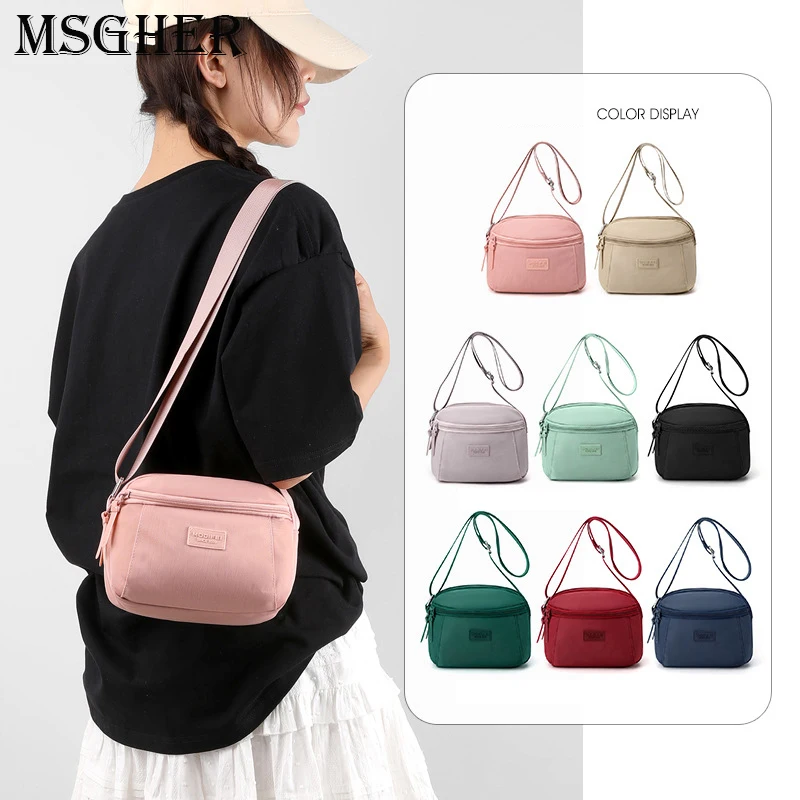 Women Cute Candy Color Bag Triple Zip Small Crossbody Bag Ca