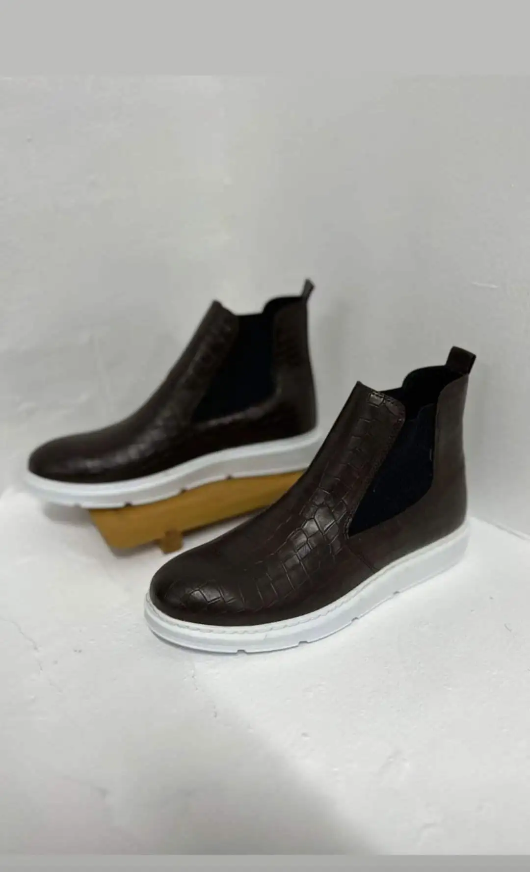 

Jegass Patterned Men's Leather Sport Boots