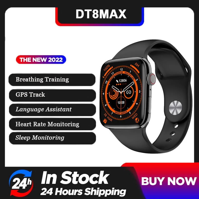 

Оригинальные Смарт-часы DT8 Max 2,0 дюйма 420*485 Смарт-часы для мужчин и женщин 10 комплектов меню стилей GPS отслеживание движения водонепроницаемые часы