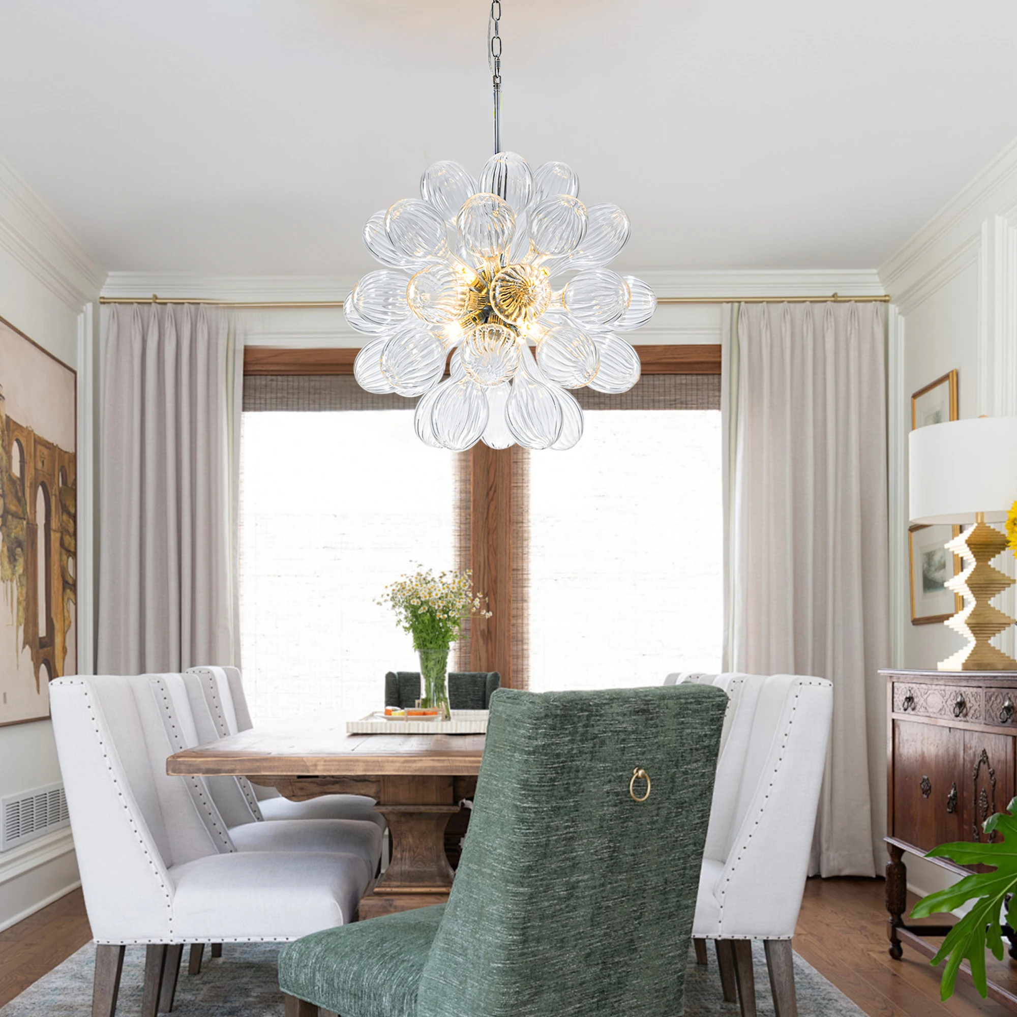 Люстра LONGREE из одуванчика длиной 50 см потолочные светильники прозрачного дутого