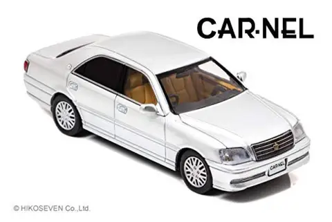 Hiko Seven Scale Metal Mini Car Toyota Crown Royal Saloon G 2001 Silver Metallic 1/43