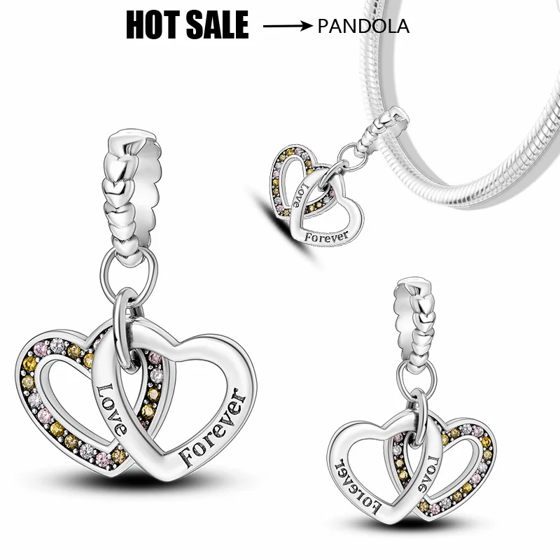 Кулон Вечная любовь на день матери из серебра 925 пробы подходящий для P Andora