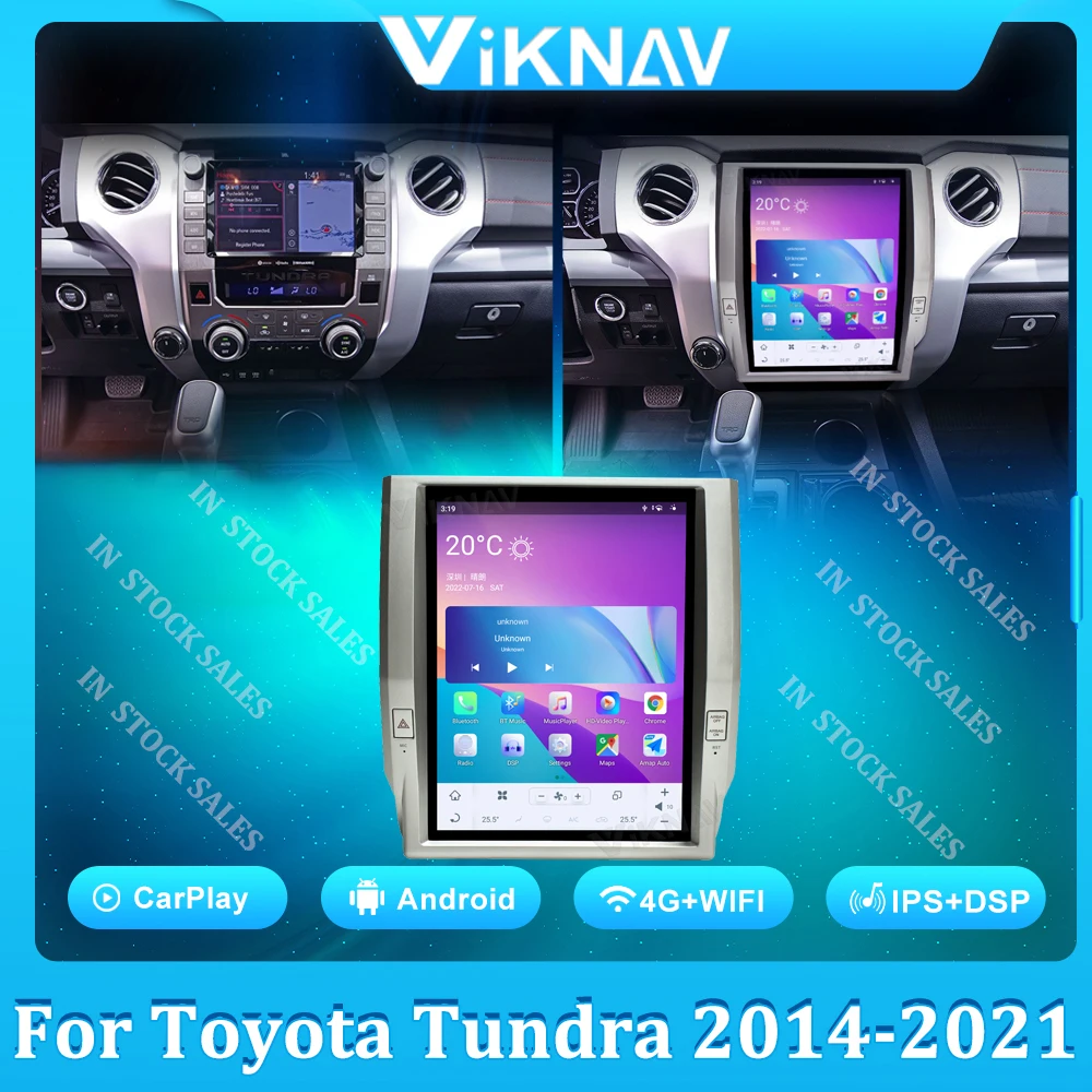 

Qualcomm Android Car Multimedia Player For Toyota Tundra 2014-2021 Car Radio 12.1 Inch 128G Auto Stereo Receiver GPS Navigation