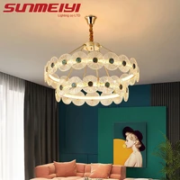 modern glass crystal ceiling chandelier led lights fixture for living lining bedroom kitchen stair lighting art deco luxury lamp