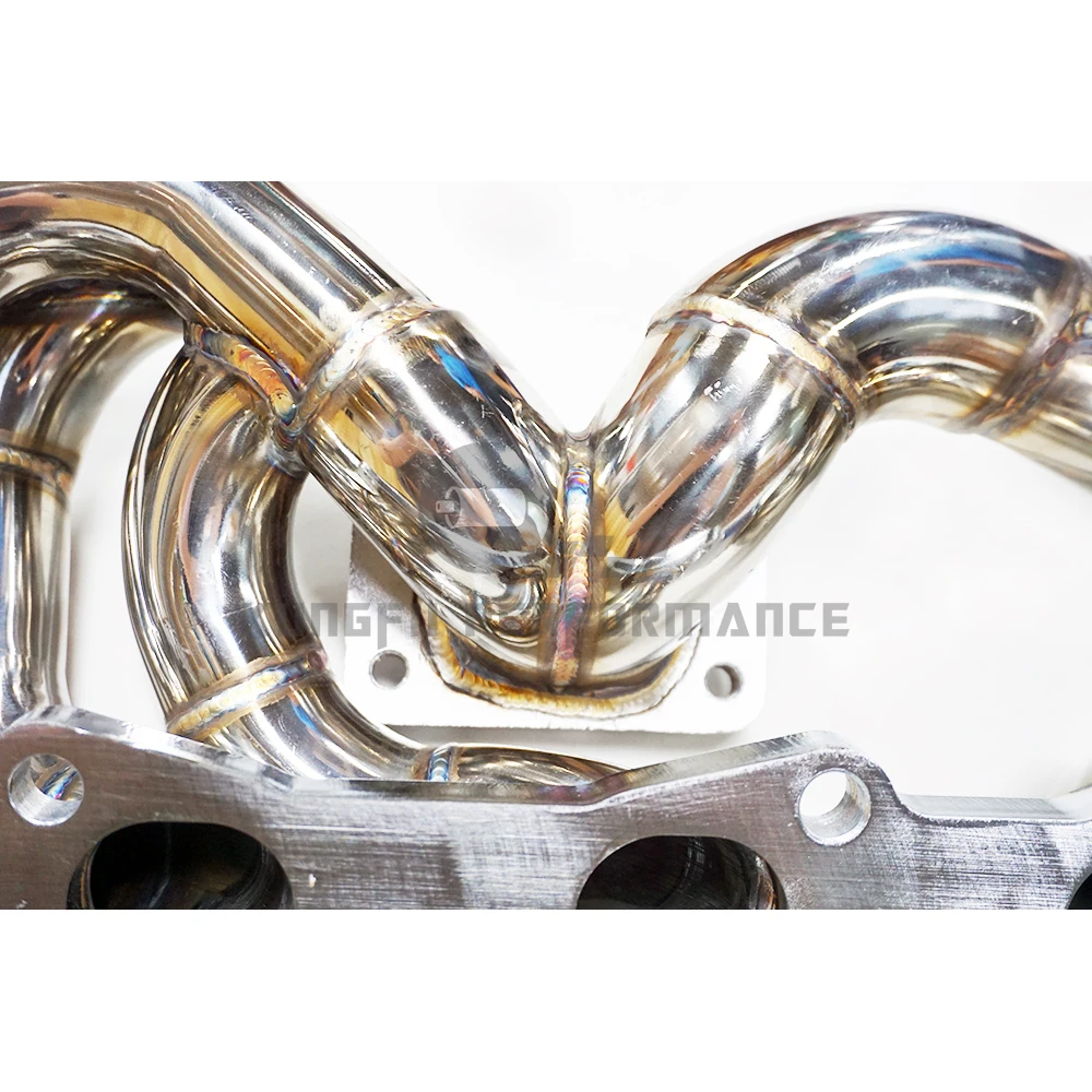 Фото Выпускной коллектор KUNGFU SS304 T3 с низким креплением для Nissan Skyline R32 R33 R34 RB20 RB25 RB20DET RB25DET №5