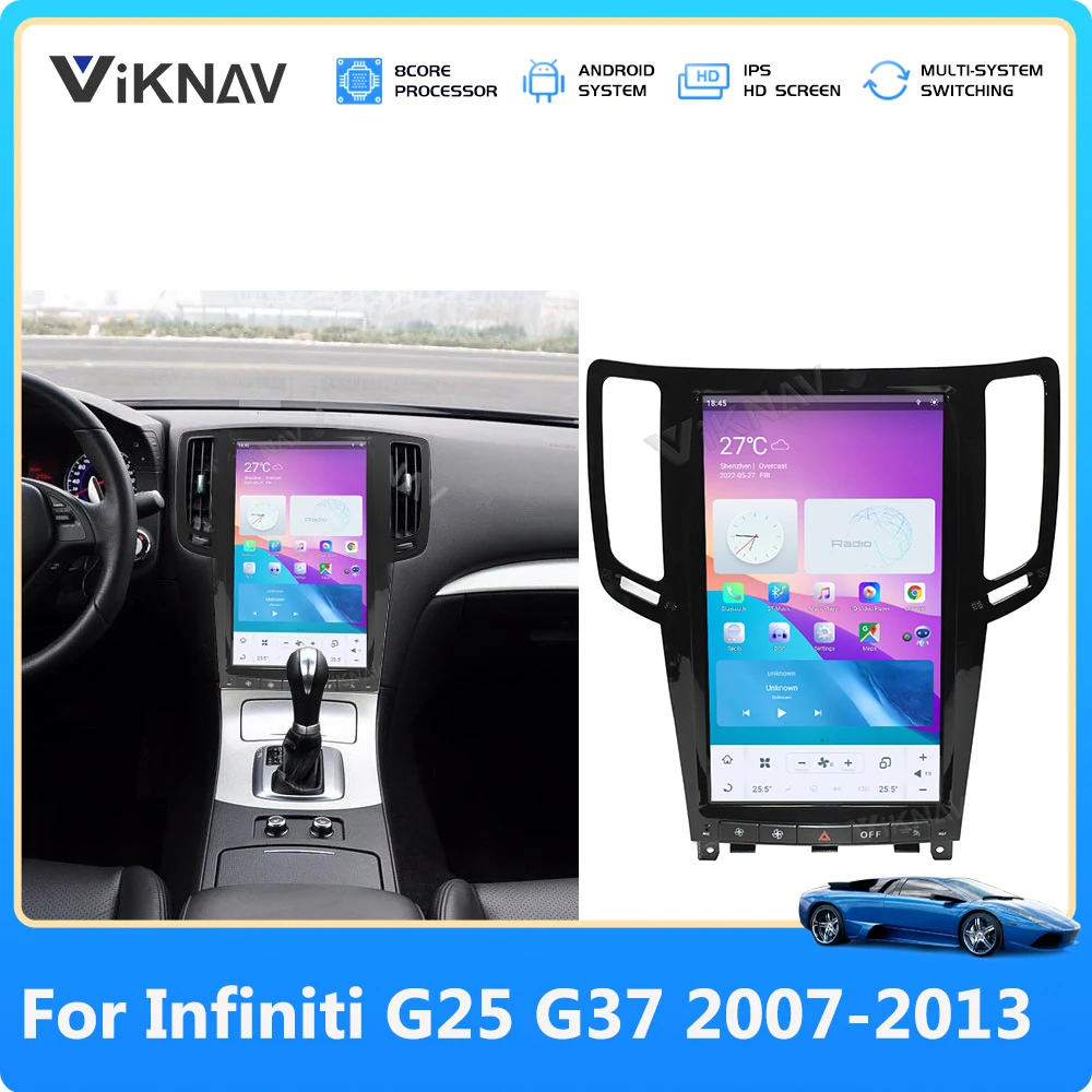 

128G Snapdragon автомобильный стерео Мультимедийный Плеер для Infiniti G25 G37 2007-2013 Android 11 автомобильный радиоприемник GPS навигация Сенсорный экран