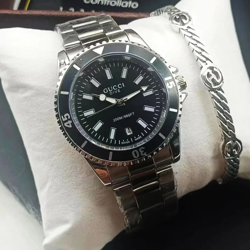 Часы Gucci Стиль мода Простой ретро роскошь Отдых элегантная леди Кварцевые часы