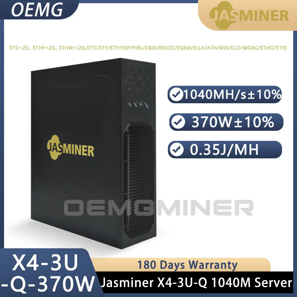 Новый майнер Jasminer X4-3U-Q 1040M/s 370w ETHW ETC Домашний малой мощности на складе