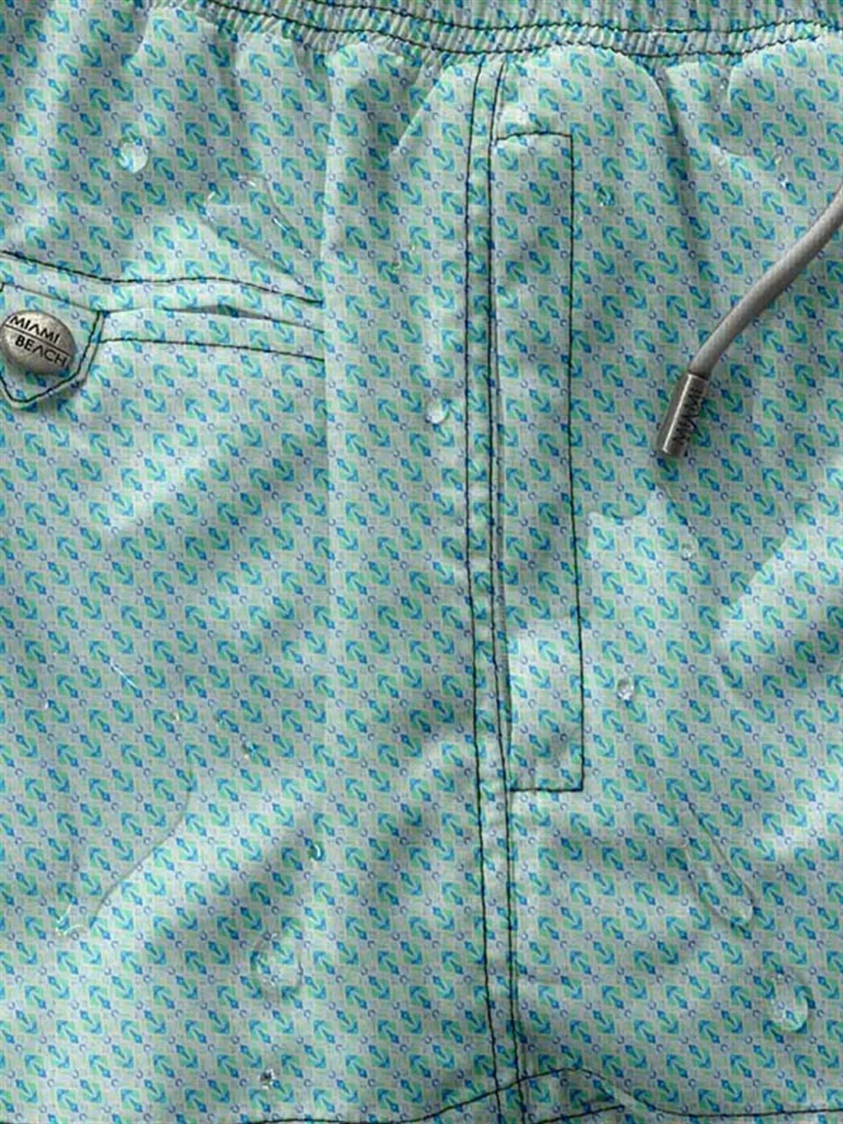 Водоотталкивающая быстросохнущая ткань с цифровым принтом мужские пляжные