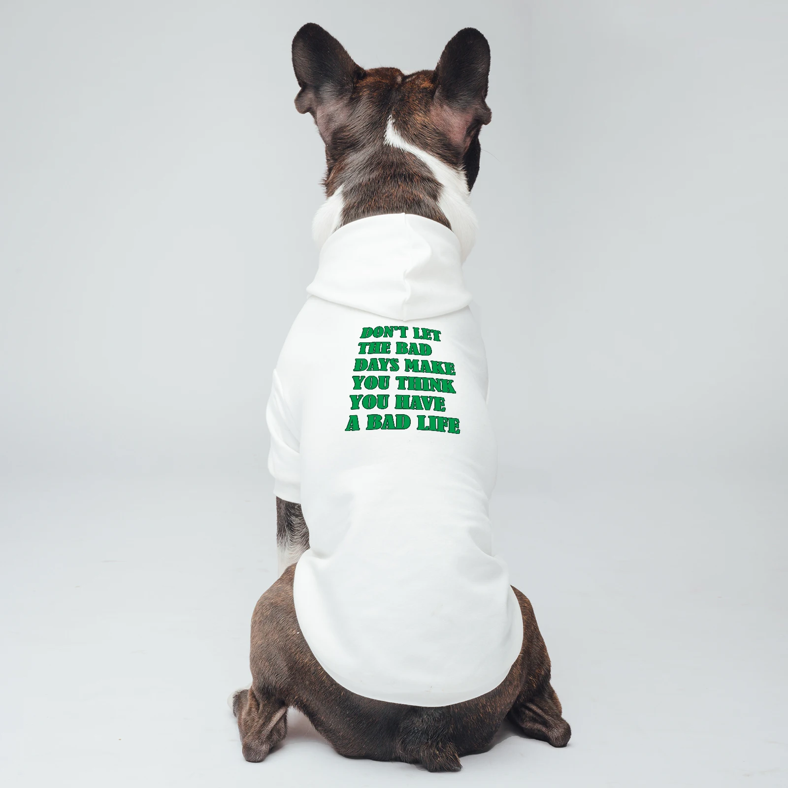 

Pet Letter Printed Hoodies with Leash Hole Under the Hood, Red and White Clothes for Small Medium Large Big Dogs and Cats