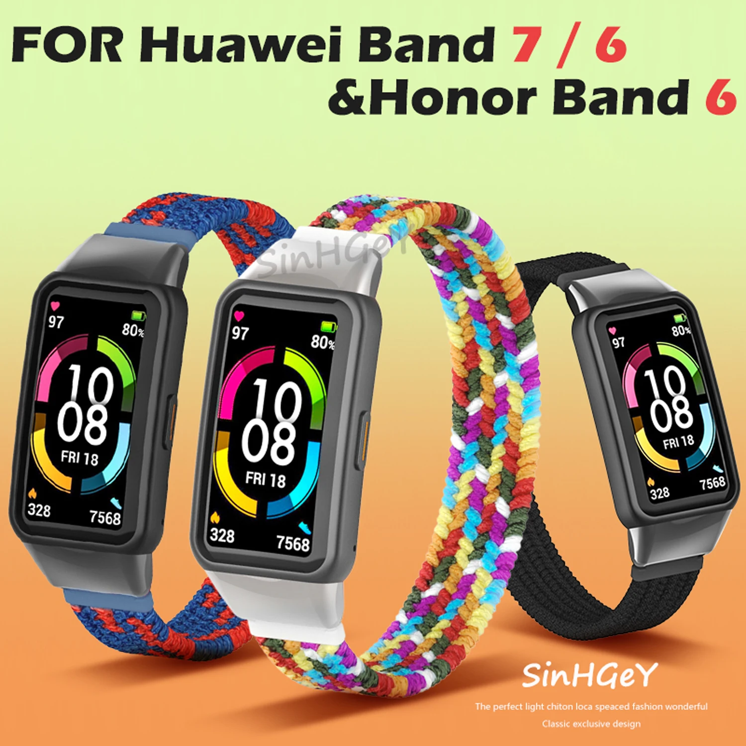 Ремешок SinHGeY для Huawei Band 6 Honor Band 6