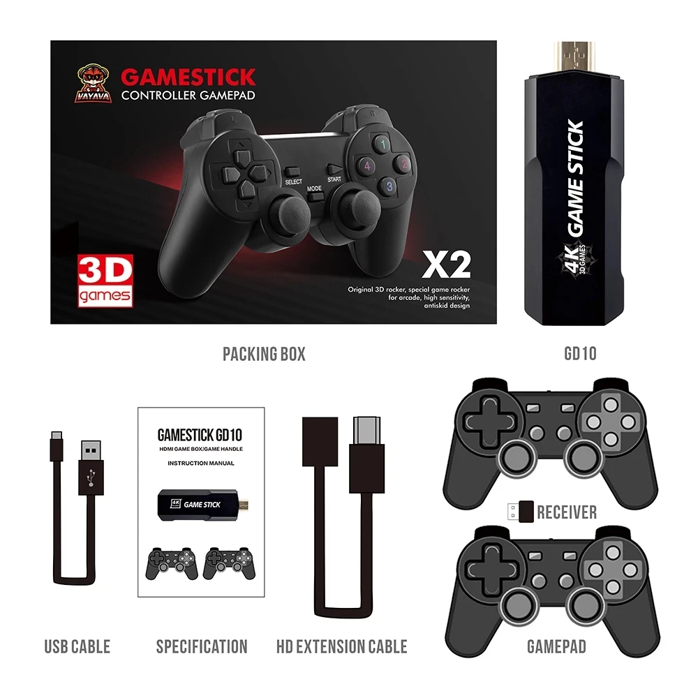 Консоль игровая GD10 2 4 ГГц 40000 ГБ 4K 128 игр |