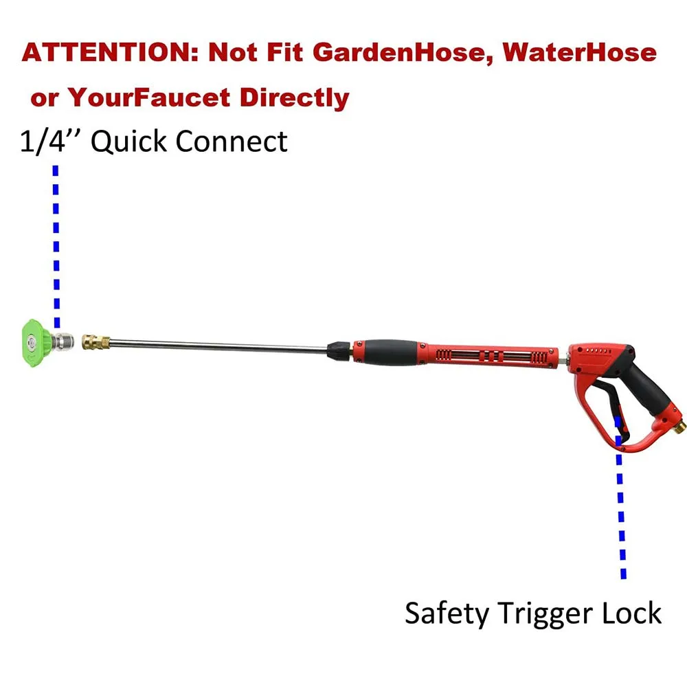 Пистолет для мойки высокого давления со сменным удлинителем 5 наконечников сопла
