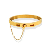 jewelry chain tassel buckle bracelet titanium steel 18k gold plated bracelet couple hand jewelry