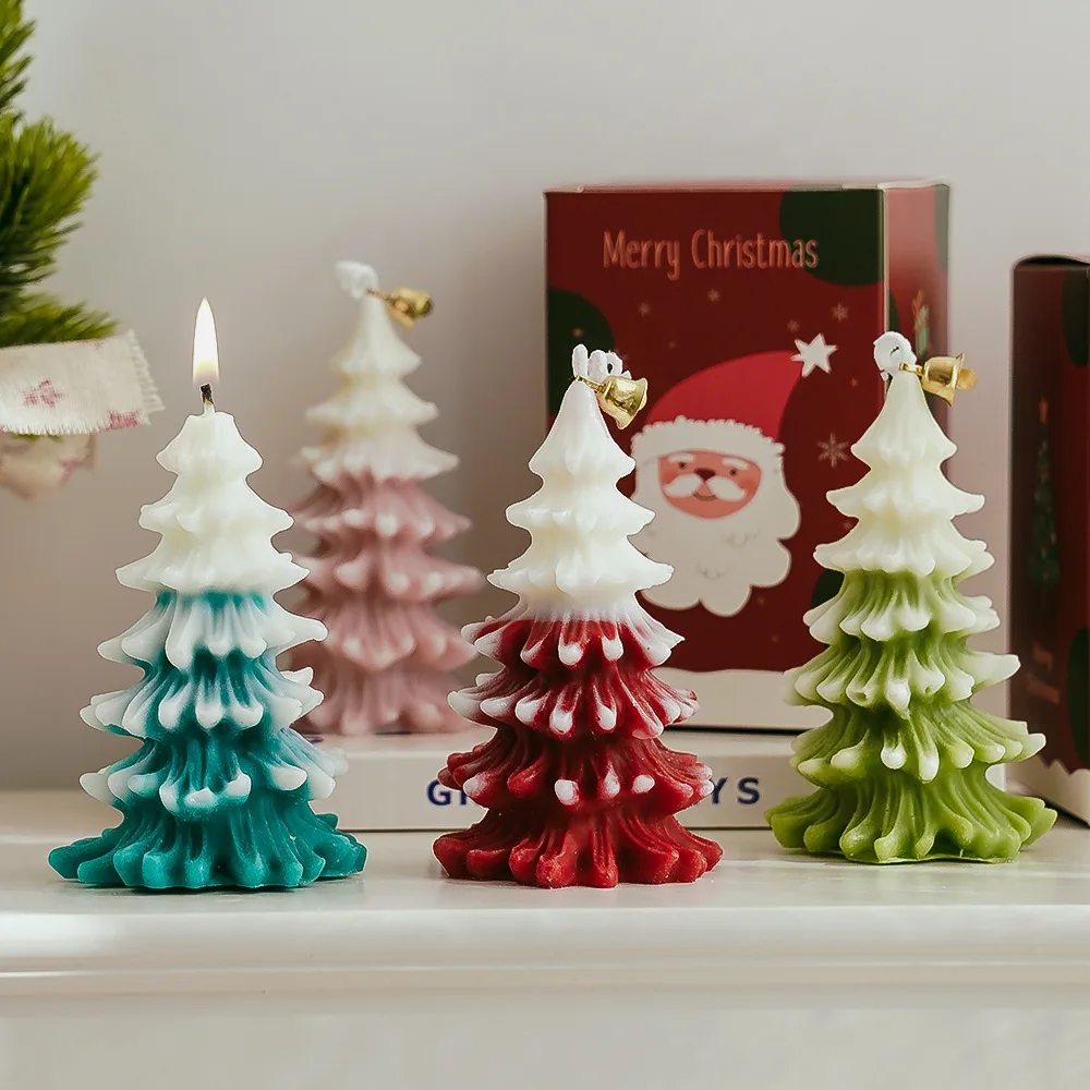 Room decor aesthetic Christmas tree scented candles new year home fragrant christmas decoration guest gift |