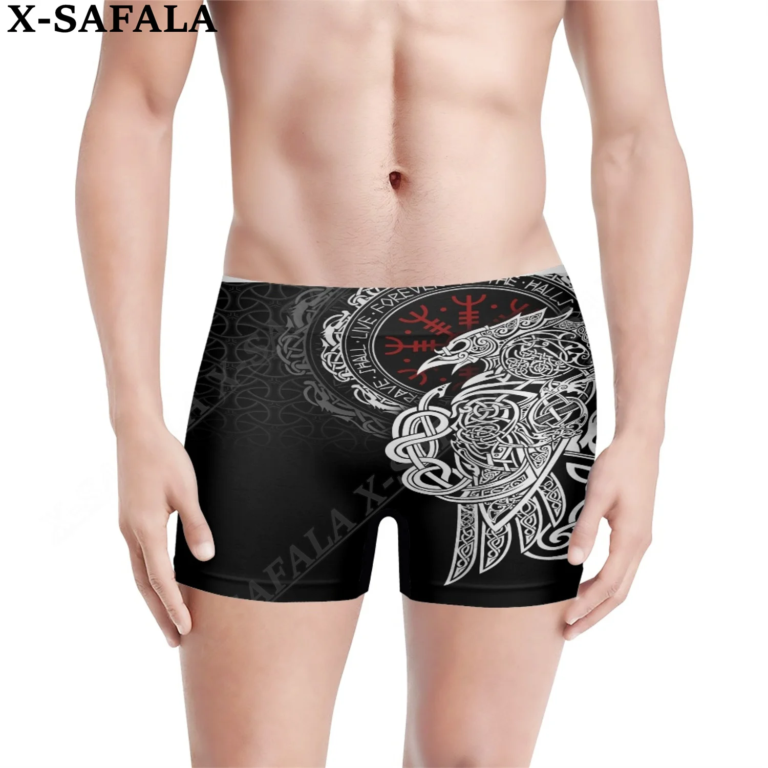 

Viking Eagle Patterns 3D Printing Male Underwear Shorts Seamless Pants High Elastic Swimwear Beach Swimming Trunks High Quality